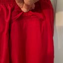 Russell Athletic Russell women’s vintage red lined nylon track pants w/pocket zip ankles. Size L Photo 3