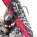 Big Buddha NWT  Red Black Tan Semi-Sheer Infinity Scarf New Photo 2