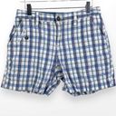 Krass&co 00s GH BASS AND  Vintage Blue Purple Cotton Plaid Shorts Photo 8