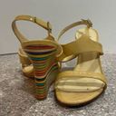 Kate Spade  Clume Beige Patent Rainbow Wedges Photo 2