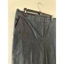 St. John  Pants Denim Chambray Straight Leg Dark Wash Size 12 Photo 1