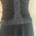 Laundry by Shelli Segal  Black Ruched Beaded Women Size 4 Formal Maxi Dress Gown Photo 8