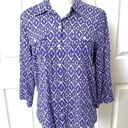 Chico's Chico’s purple geometric print button down shirt Photo 2