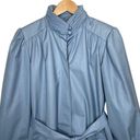 London Fog Vintage  Belted Trench Coat Maincoats Longline Blue Long, size 10P Photo 2