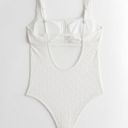 Gilly Hicks White Lace Strappy Back Cheeky Bodysuit - Small Photo 3