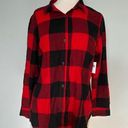 Old Navy NWT  Classic Shirt Buffalo Plaid Red Black Flannel Button Down Size L Photo 0