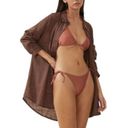 Cotton On  Body Organic Cotton Swim Cover Up Beach Shirt Chocolate Size XL NWT Photo 13