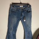 One Teaspoon NWT  Vintage Indigo Marines Low Rise Flare Denim- Size 28 Photo 9