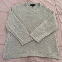 Banana Republic White Oversized Cotton Blend Crewneck Sweater, size S Photo 14