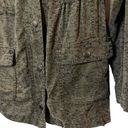 Dear John  Women Dark Green Hidden Hood Cinched Pockets Utility Jacket‎ Size S Photo 3