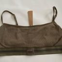 SKIMS NWT  Stretch Cotton Rib Scoop Bralette size L color army Photo 4