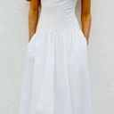 ZARA NEW  NEW WOMAN SS24 WHITE CONTRAST BALLOON MIDI DRESS SMALL REF:4661… Photo 0