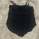 Speedo Shirred Empire Tummy Control One Piece Black Swimsuit Photo 0