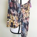 Ladakh  Sheer Artsy Boho Sleeveless Blouse Iridescent Flowers & Studs Size 2 Photo 1