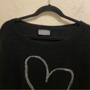 Wooden Ships  Black Heart Pullover Acrylic, Mohair, Wool Blend Sweater Size M/L Photo 3