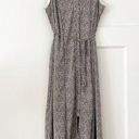 Sienna Sky Summer Dress Spag Strap Dalmatian Print Lined V-Neck Black/Cream S Photo 0