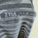 Zyia  Gray Striped Cropped Lightweight Scoop Neck Racerback Athletic Top Size 3X Photo 5