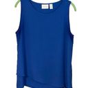 Chico's  Double-Layer Tank Cobalt Blue Size Small Photo 2