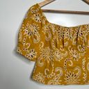 ASTR The Label Mustard Bondi Eyelet Lace Top Size Small Photo 3