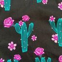 Blossom Cowgirl Hardware Shirt Black Pink Cactus  Floral Snap Front Western Top Photo 9