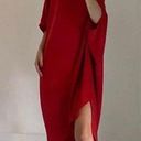 Trina Turk Radiant Off Shoulder Asymmetric Midi Dress Poppy Size XL Retail $248 Photo 0