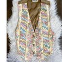 American Vintage  Grandma Curtain Vest Yellow Mixed Multi 1X Photo 0