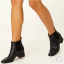 Brighton  Bliss Black Leather Block  Ankle Boots Women SZ 7.5 Photo 1