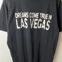 Urban Outfitters Vintage Y2K Las Vegas Dreams Come True Graphic Tee Black Medium T Shirt Solid Photo 4