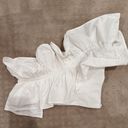 White Ruffle Top Size M Photo 1