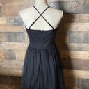 Bebe NWT Black  Asymmetrical Layered Dress Halter Neck Ruffle Hi Low Size… Photo 7