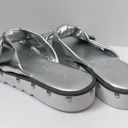 Charles by Charles David  Silver Sandals Studded Slip On Slides 6.5M Photo 4