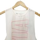 Zyia NWT  Hot Pink Ivory Blush Spell-Out Athlete Tank Muscle Top Women's Sz Small Photo 6