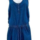 Nordstrom Indigo Rein Blue Jean Denim Chambray Shorts Sleeveless Romper Medium Photo 0