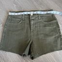 L'Agence L’Agence Betty Denim Shorts Womens Size 25 Olive Green Photo 3