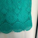 Laundry by Shelli Segal Laundry by Shelli Secal Floral Lace Lined Aqua Shirt Dress Sz 10 Photo 3