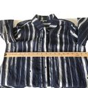 Habitat  Clothes to Live In Button Up Blouse Blue Striped‎ Collar Women's Size XS Photo 8