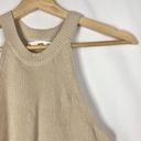 Mango  MNG Beige Ribbed High Neck Tank Top L Photo 0