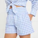 Hill House  Home Livie Nap Shorts in Blue Clip Dot Check Photo 0