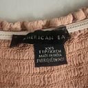 American Eagle Long Puff Sleeve Smocked Blouse Size XXS Photo 4