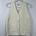 Madewell  Cutaway Sweater Vest in Bright Ivory Size Large NWT Photo 5