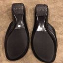 Anne Klein ’s Black Leather Slip On Sandals Photo 3