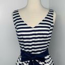 Lilly Pulitzer  Womens Roswell Dress Size 2 Navy Cording White Stripes Crystals Photo 3