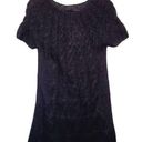 Kensie  Women Size M Black Mohair Blend Short Sleeve Cable Knit Sweater Dress NWT Photo 0