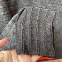 Lush Clothing Gray Heathered Lush High Neck Ribbed Rolled Sleeve Sweater Photo 6