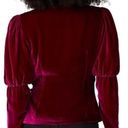 Cinq à Sept Rent the runway sz small cinq a sept pink Theo velvet top v-neck elegant blouse Photo 3