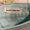 Jessica Simpson  Forever Distressed Jeans High-Rise Cropped Pastel Green Rolled A Photo 4