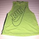 Nike  Dri-fit RUN Sleeveless Tank Top Lime Green Women's Size Small Photo 1