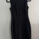 Calvin Klein Black Sheath Business Dress With Gold Zipper Photo 0