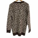 RD Style  Cardigan Leopard Animal Print Brown Gray Oversized NWT Size Small Photo 1