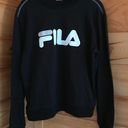 FILA BLACK/WHITE LOGO SWEATSHIRT PULLOVER TOP Photo 0